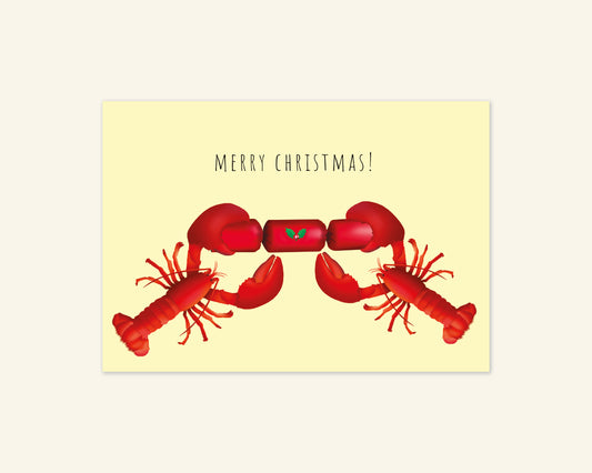 Lobsters Merry Christmas Card