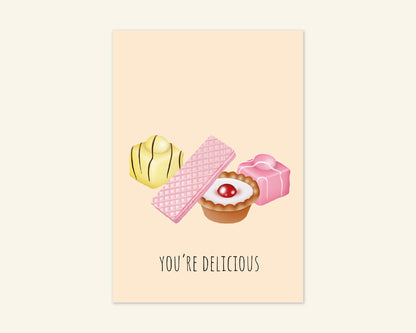 You're Delicious Sweet Treats Valentines Day Card