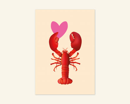 Lobster Heart Just Because Blank Card