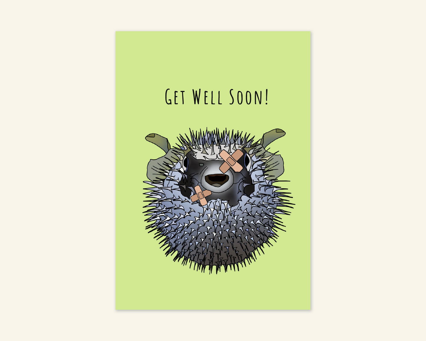 Pufferfish Get Well Soon Card