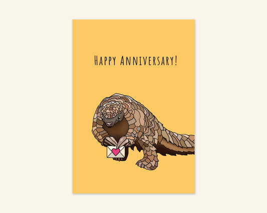 Pangolin Happy Anniversary Card