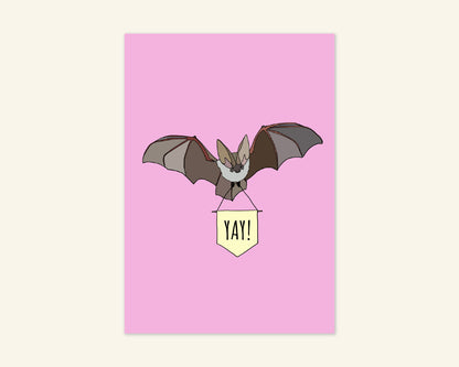Yay Bat Celebration Card