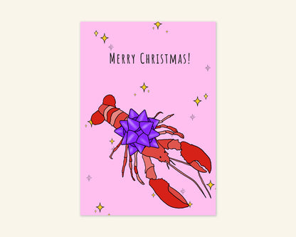 Lobster Merry Christmas Card