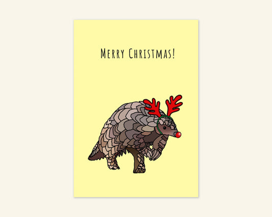 Pangolin Merry Christmas Card