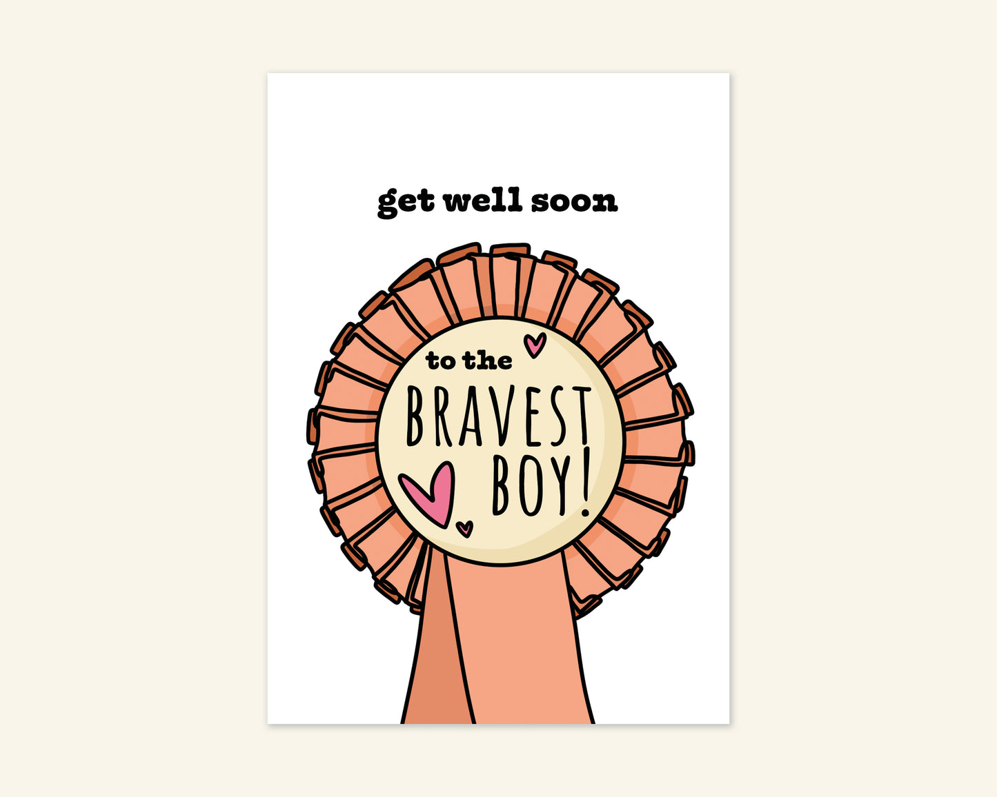 Get Well Soon Bravest Boy Card