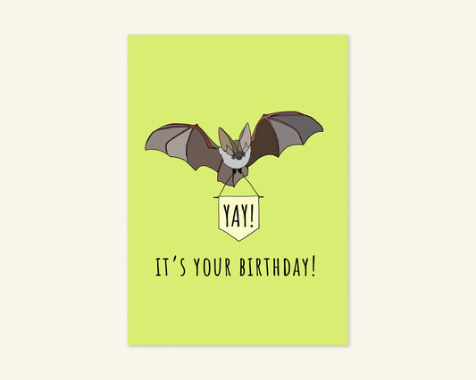 Yay It's Your Birthday Bat Card