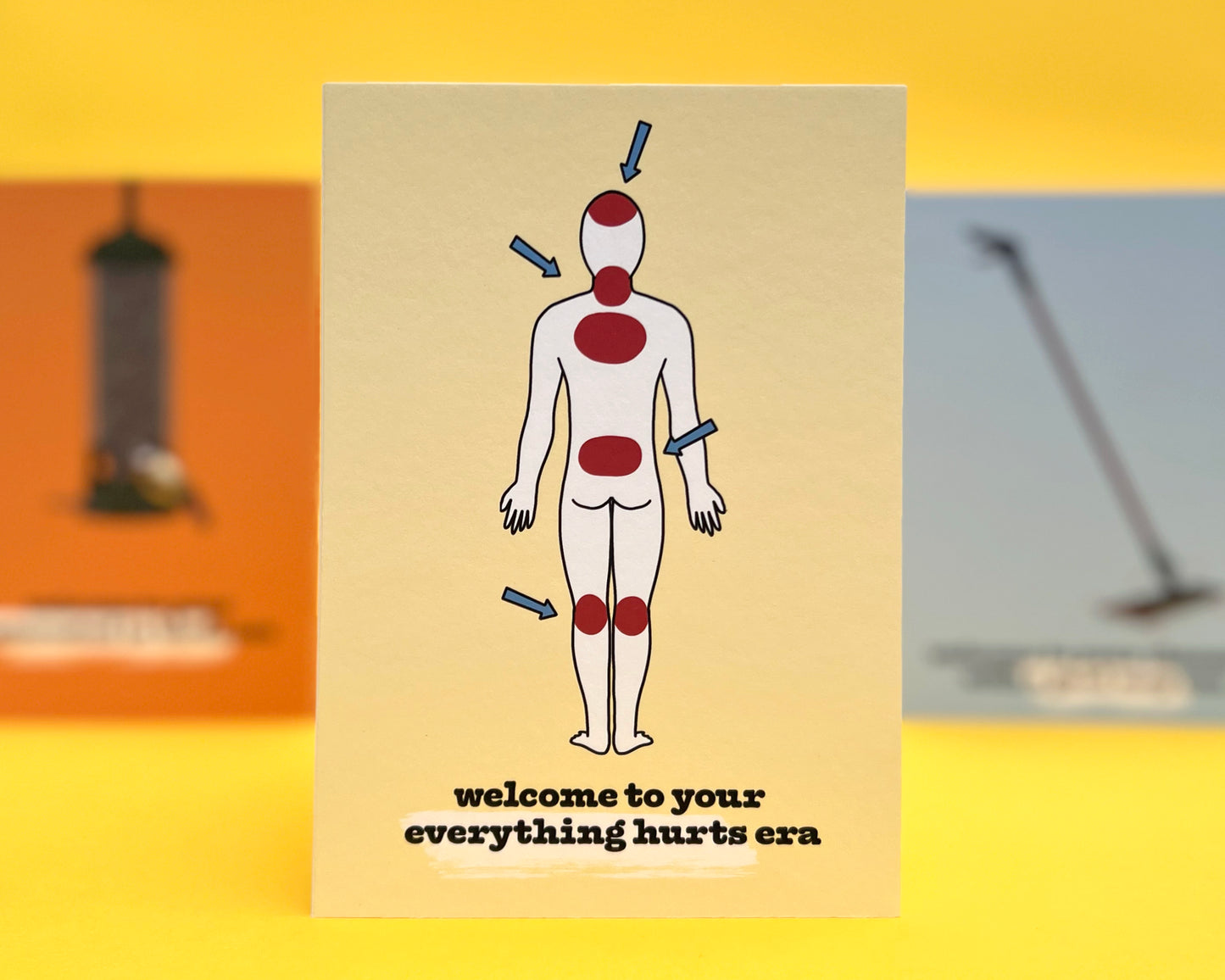 Everything Hurts Era A6 Birthday Card With Badge