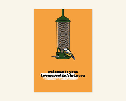 Interested In Birds Era A6 Birthday Card With Badge