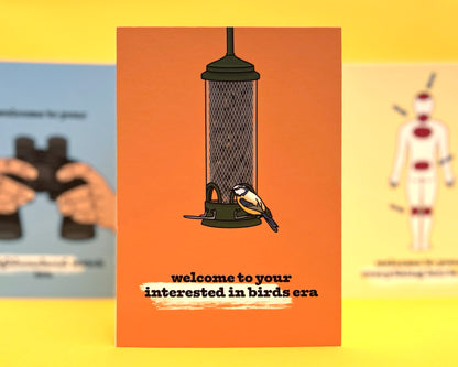 Interested In Birds Era A6 Birthday Card With Badge