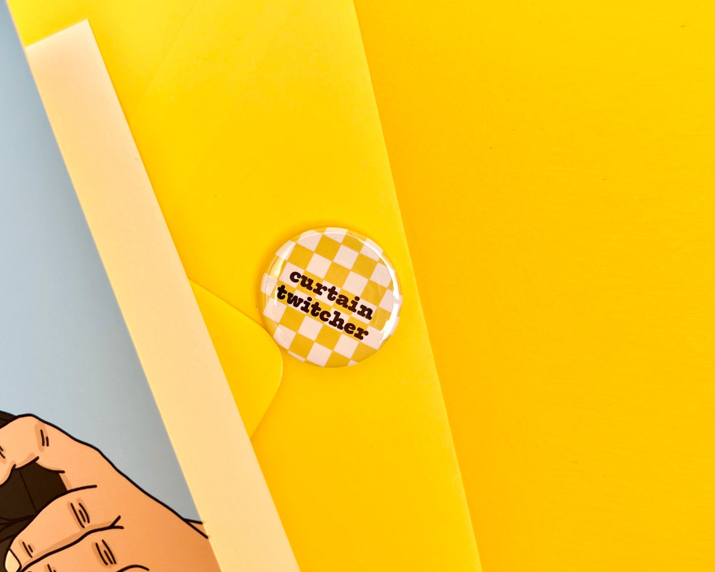 SECONDS (less than perfect) Neighbourhood Watch Era Birthday Card With Badge