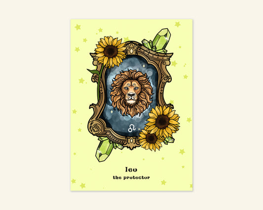 Leo Zodiac Sign Birthday Card