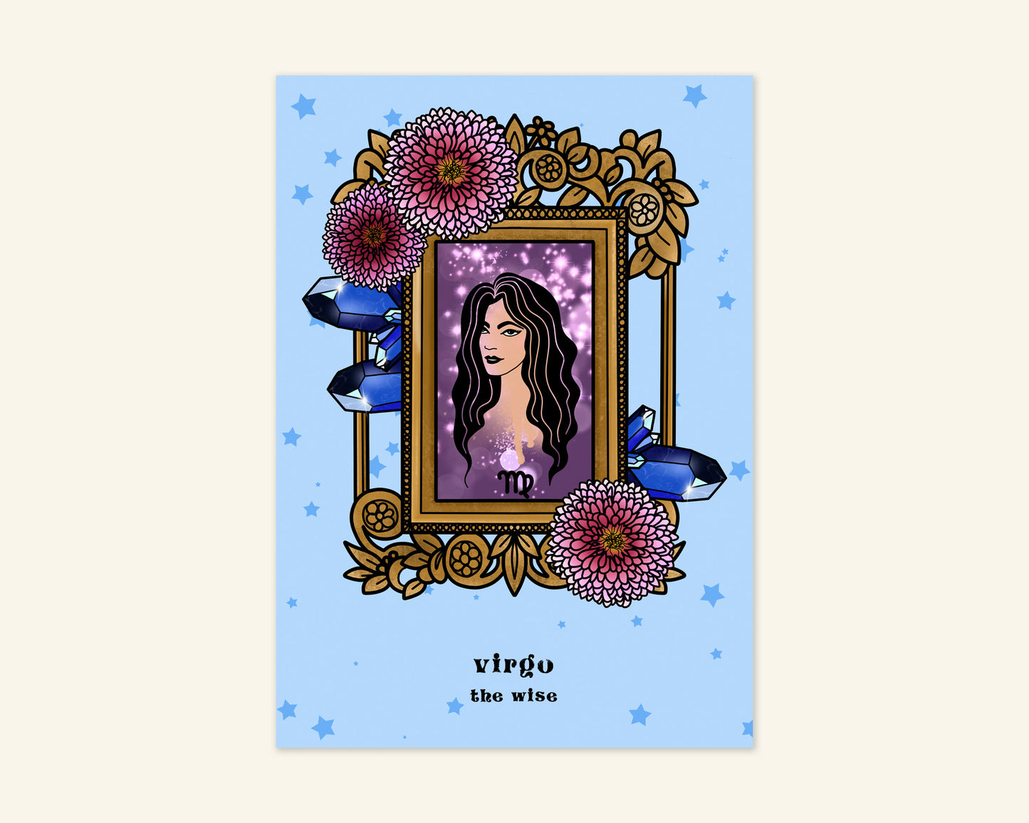 Virgo Zodiac Sign Birthday Card