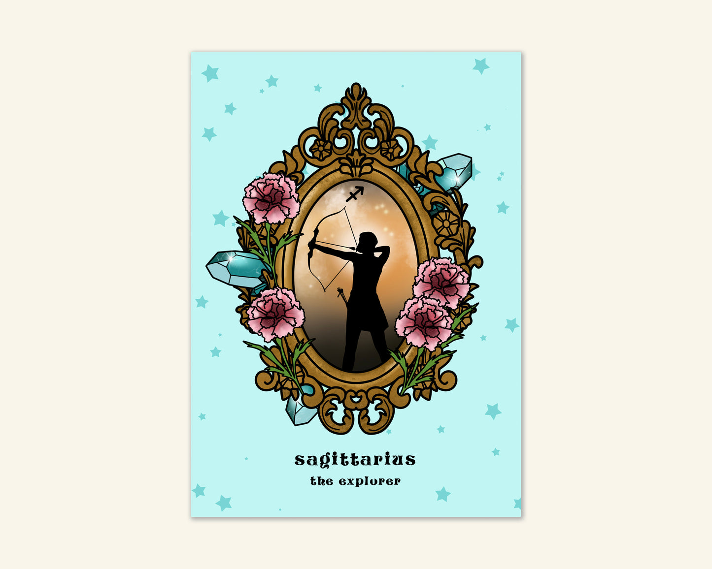 Sagittarius Zodiac Sign Birthday Card