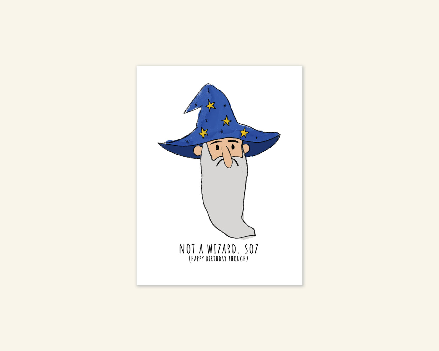 Not A Wizard Tiny Card