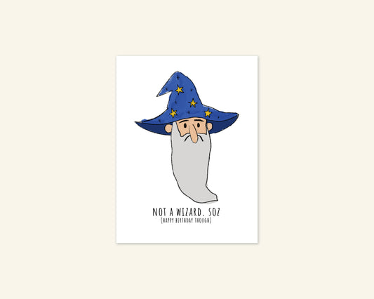 Not A Wizard Tiny Card