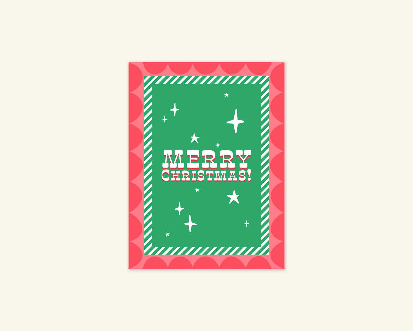 Tiny Geo Print Merry Christmas Card