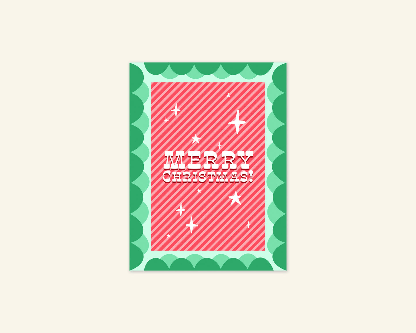 Tiny Geo Print Merry Christmas Card