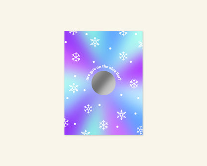 Coal For You Naughty or Nice List Tiny Christmas Scratch Card