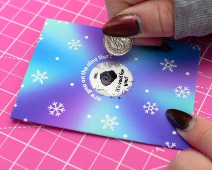 Coal For You Naughty or Nice List Tiny Christmas Scratch Card
