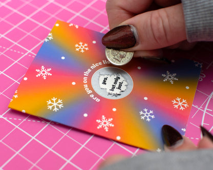 Only Just Naughty or Nice List Tiny Christmas Scratch Card