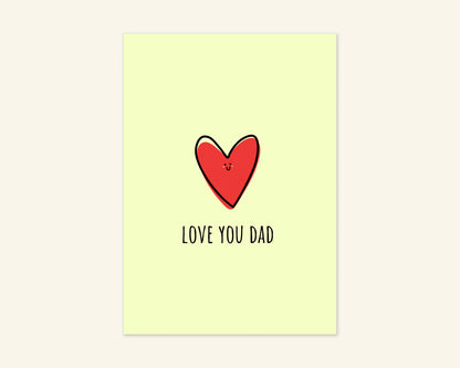 Love You Dad Father's Day Card