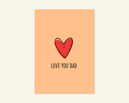 Love You Dad Father's Day Card