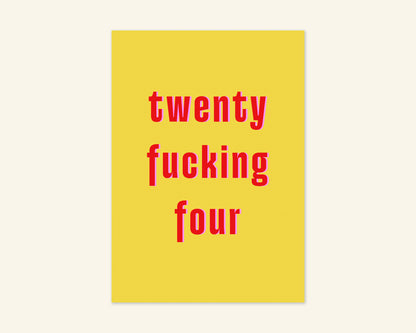 Twenty Something Ages 21 to 29 Birthday Card