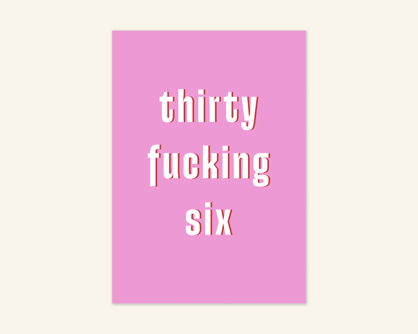 Thirty Something Ages 31 to 39 Birthday Card