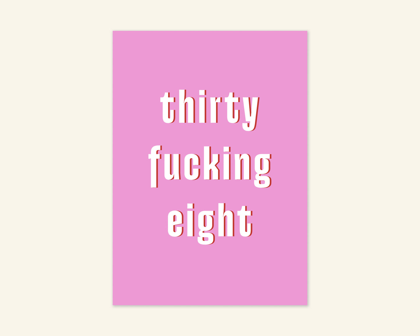 Thirty Something Ages 31 to 39 Birthday Card