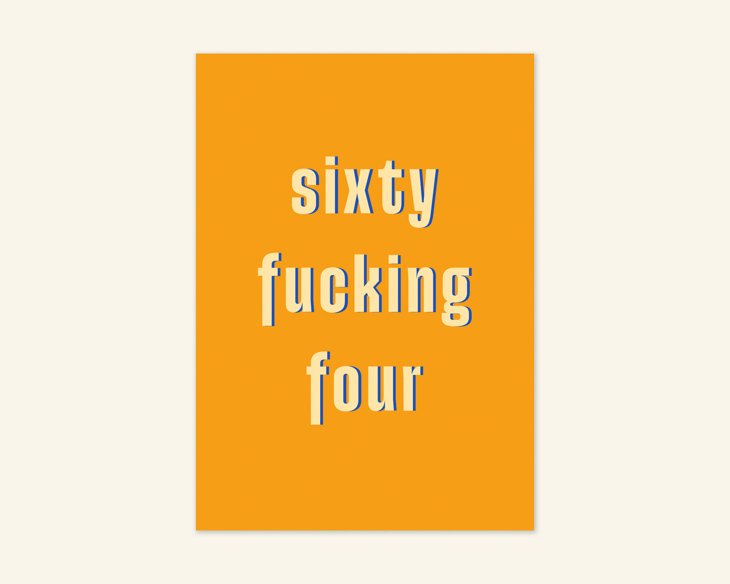 Sixty Something Ages 61 to 69 Birthday Card