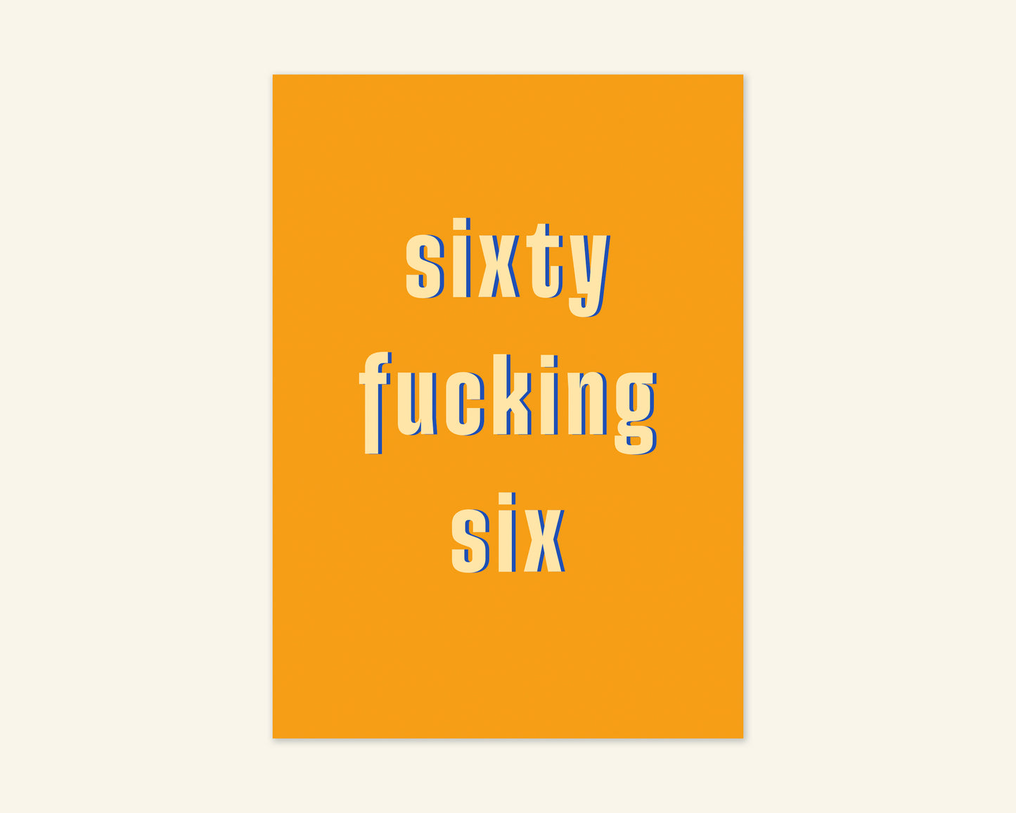 Sixty Something Ages 61 to 69 Birthday Card