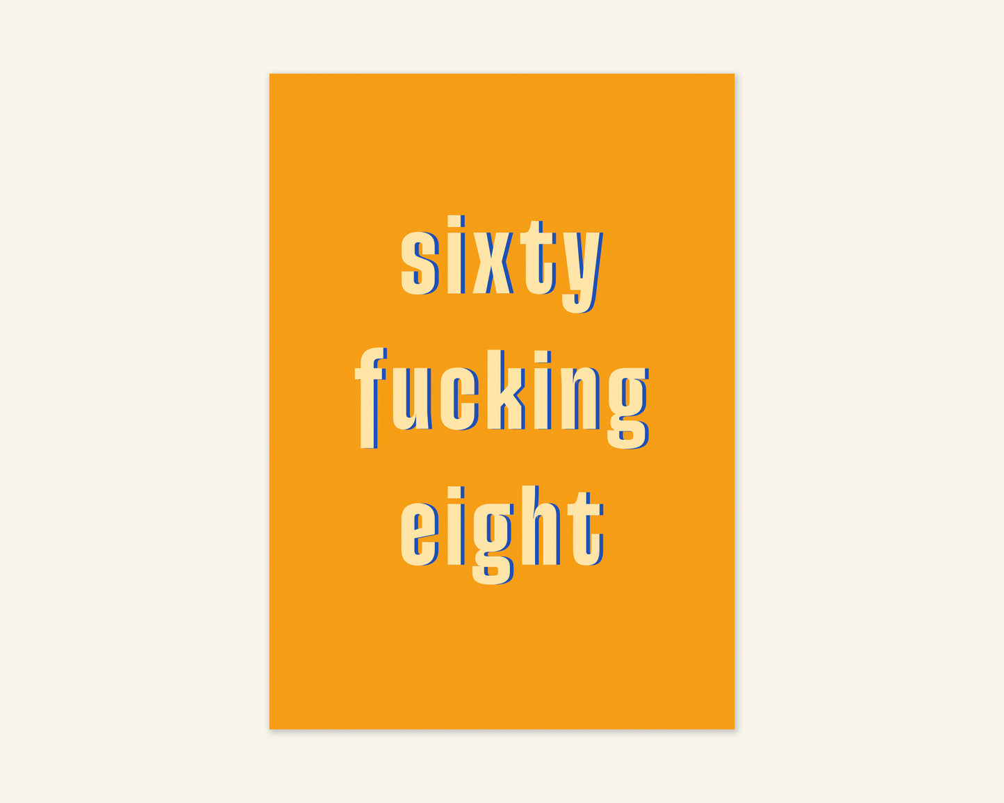 Sixty Something Ages 61 to 69 Birthday Card