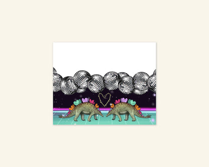 Pack of 20 Disco Dinosaur Place Cards