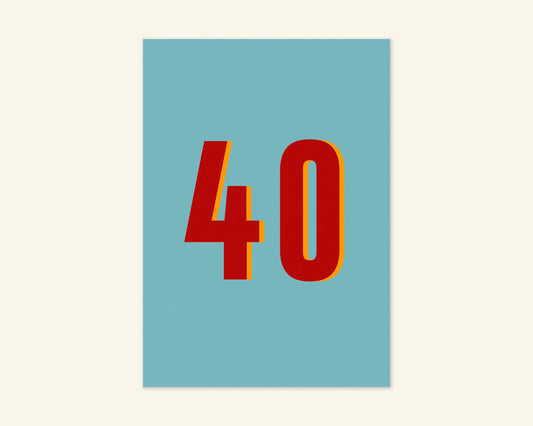 Forty Birthday Card