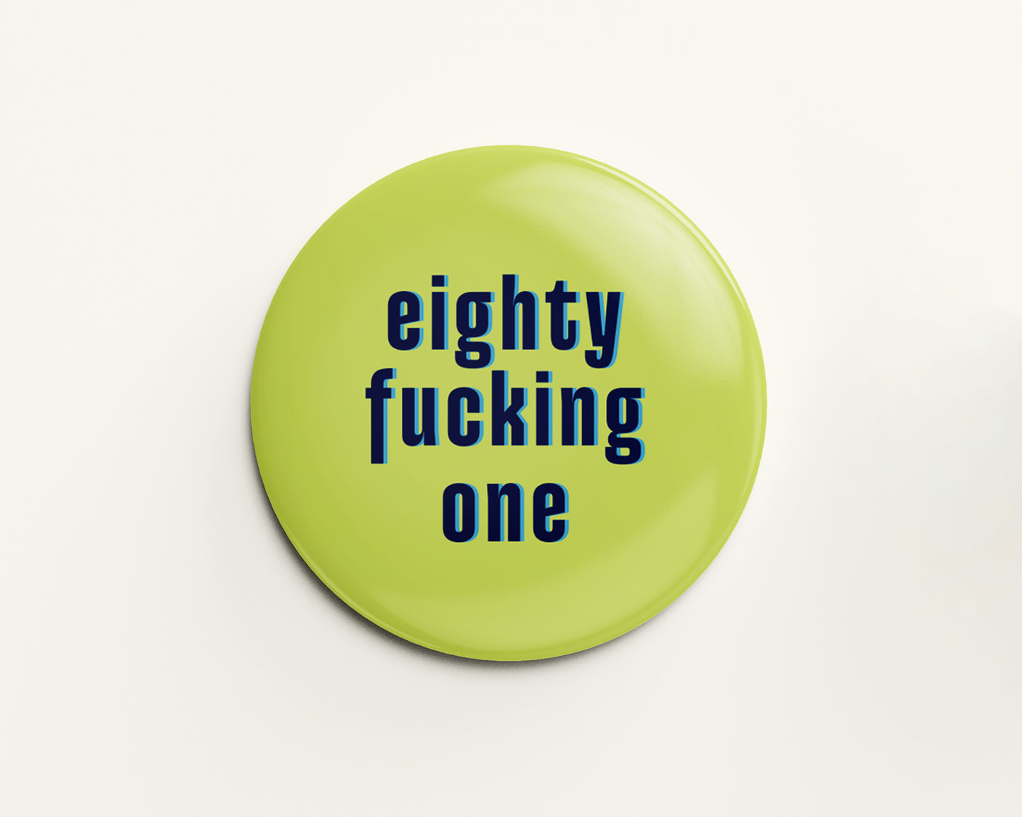 Eighty Something Ages 81-89 Birthday Badge
