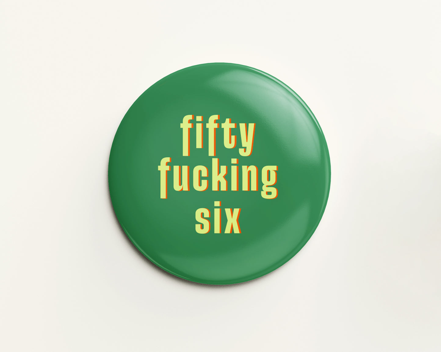 Fifty Something Ages 51-59 Birthday Badge