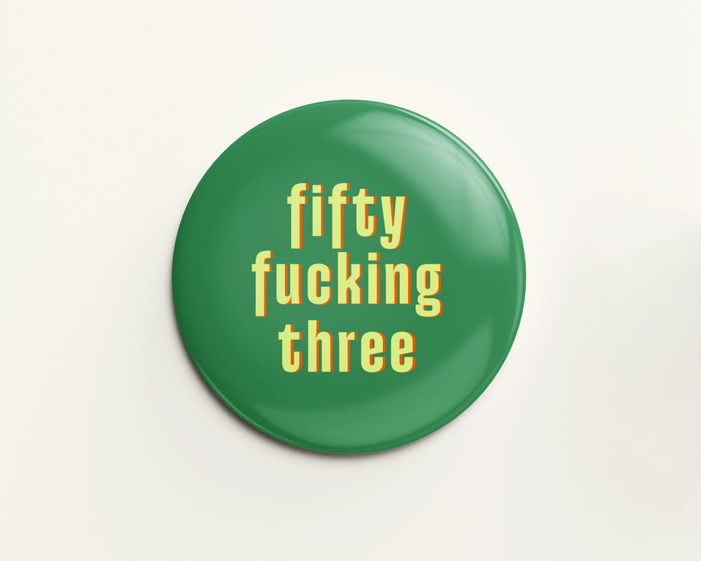 Fifty Something Ages 51-59 Birthday Badge