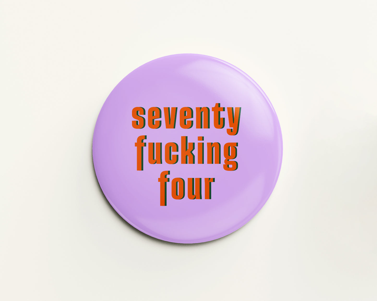 Seventy Something Ages 71-79 Birthday Badge