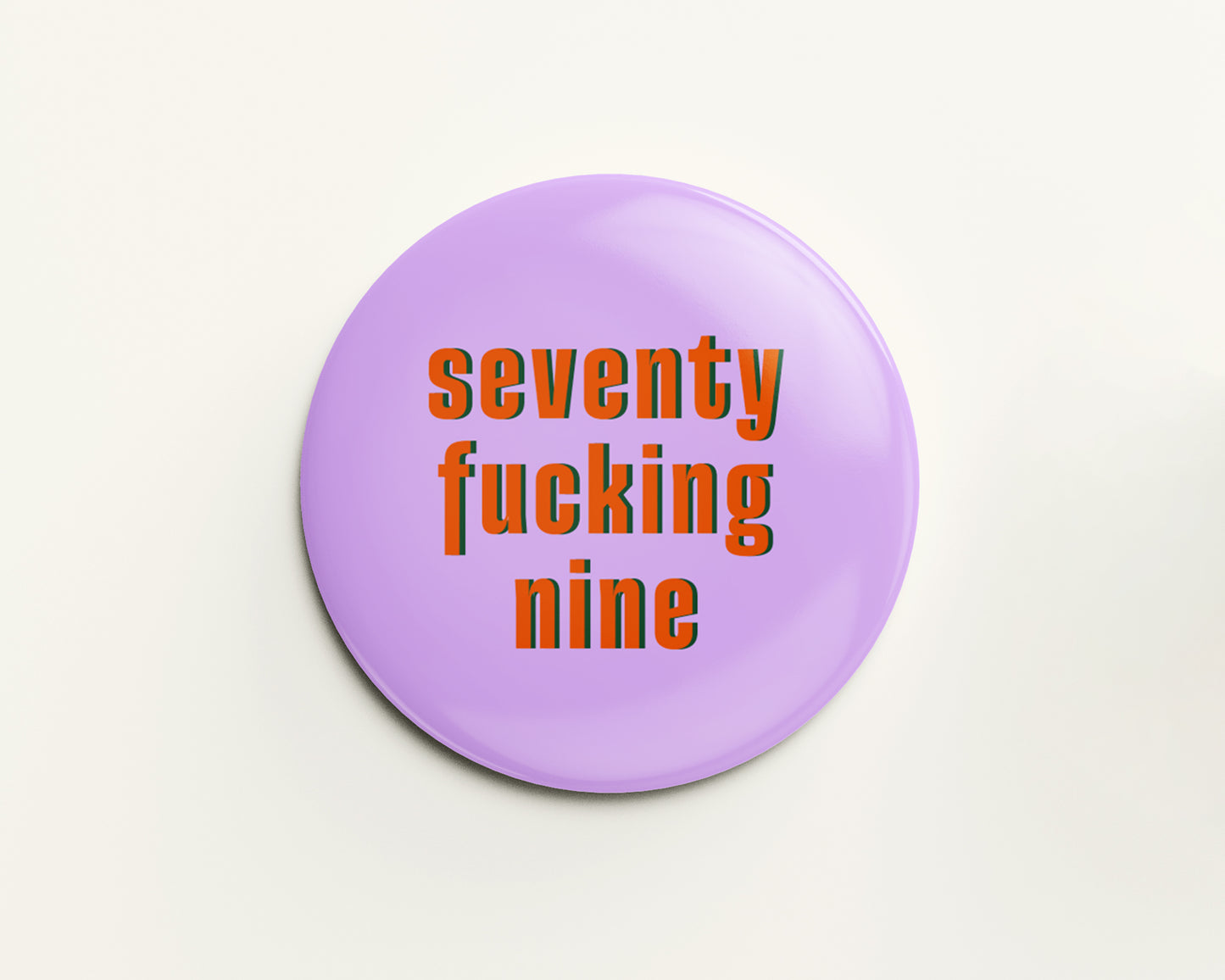 Seventy Something Ages 71-79 Birthday Badge