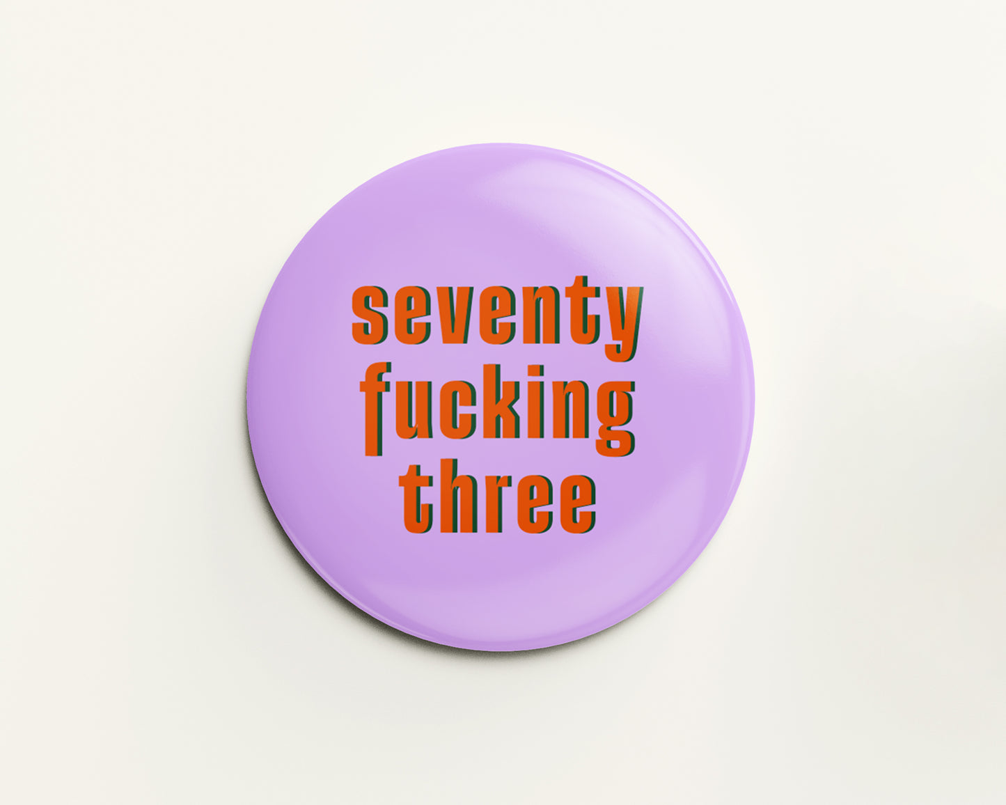 Seventy Something Ages 71-79 Birthday Badge