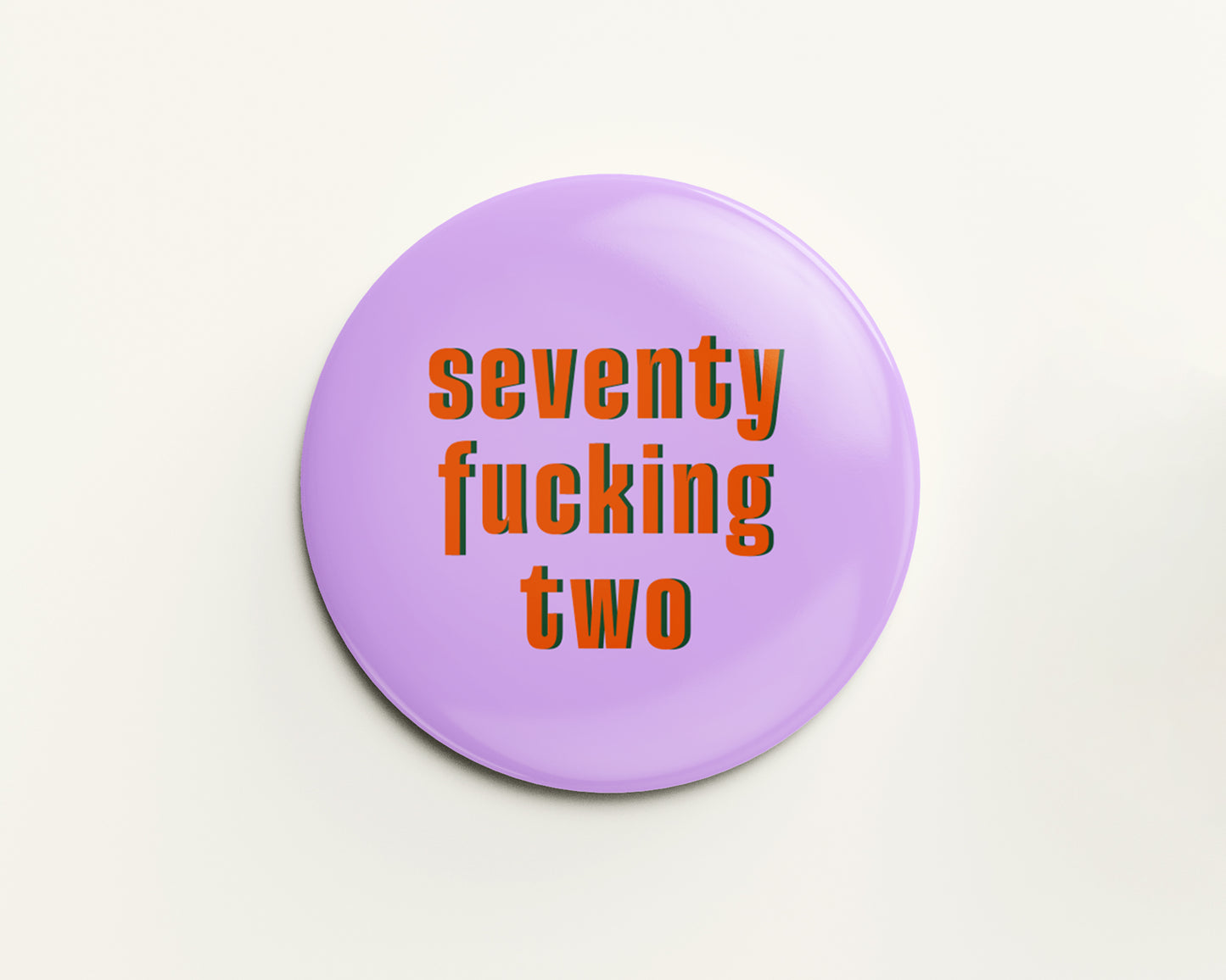 Seventy Something Ages 71-79 Birthday Badge