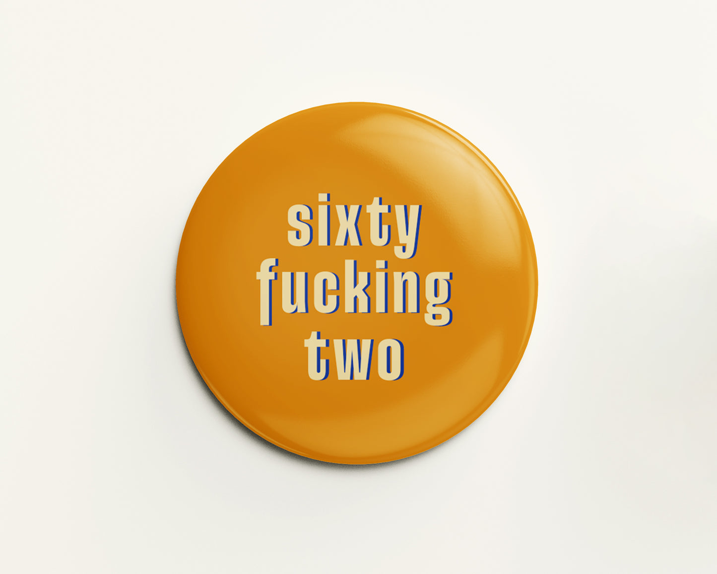 Sixty Something Ages 61-69 Birthday Badge