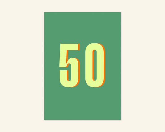 Fifty Birthday Card