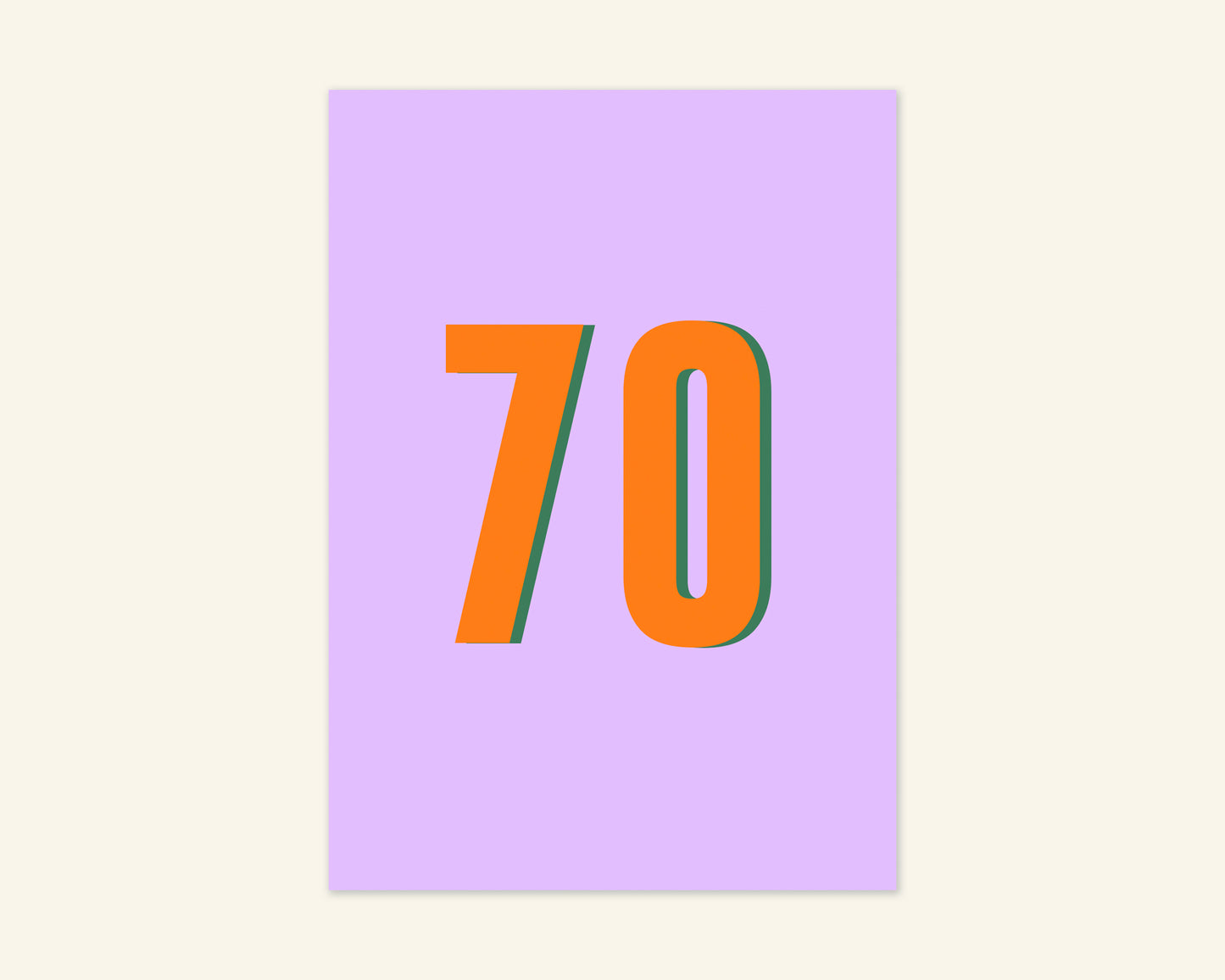 Seventy Birthday Card