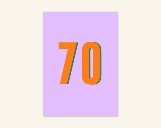 Seventy Birthday Card