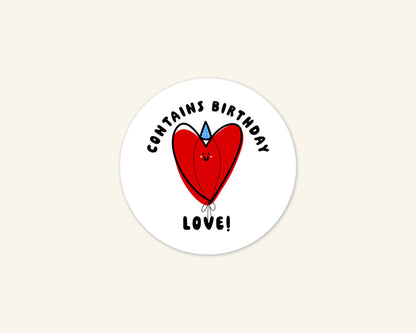 Contains Birthday Love Envelope Seal Stickers