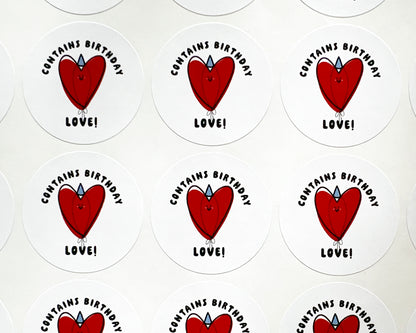 Contains Birthday Love Envelope Seal Stickers