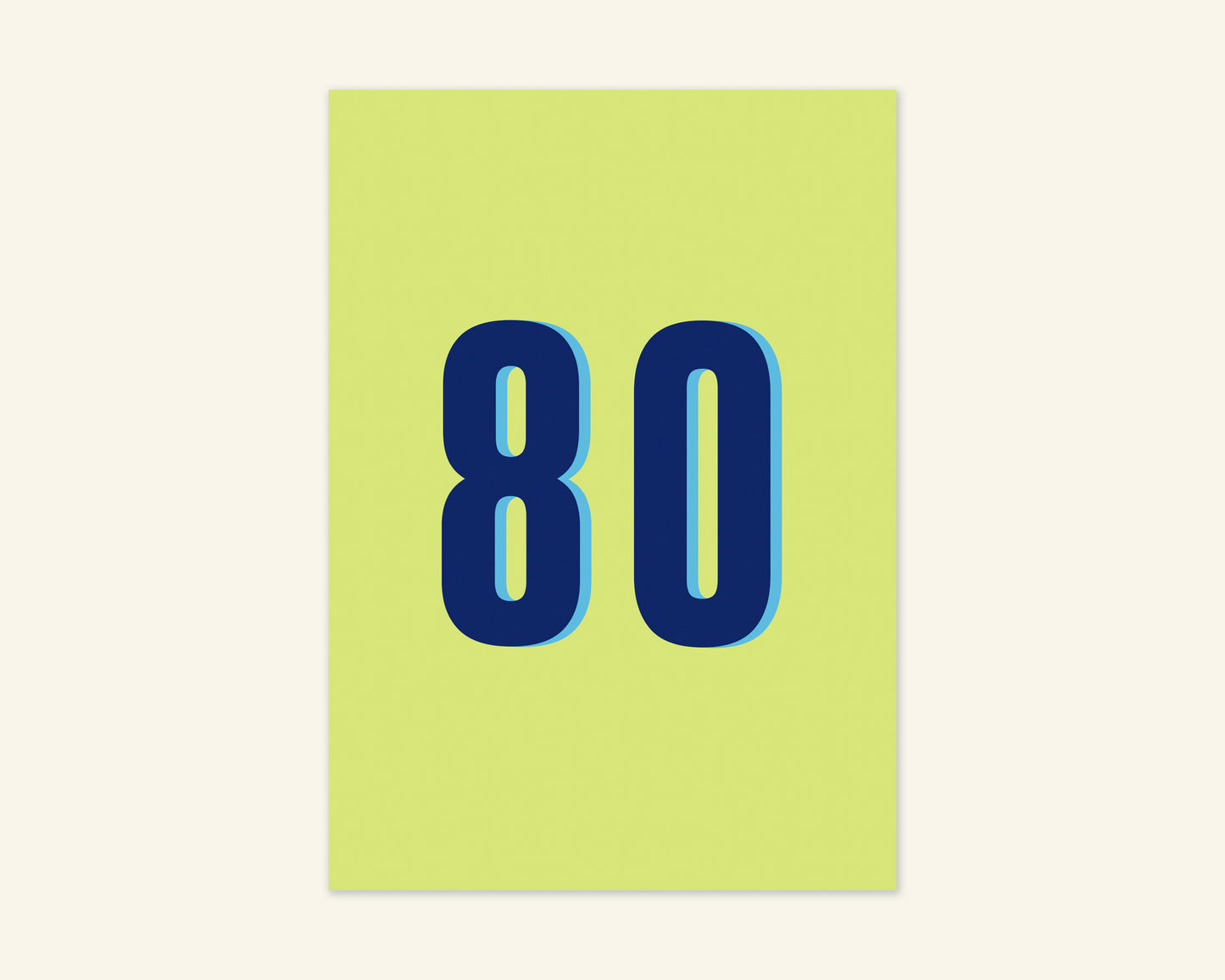 Eighty Birthday Card