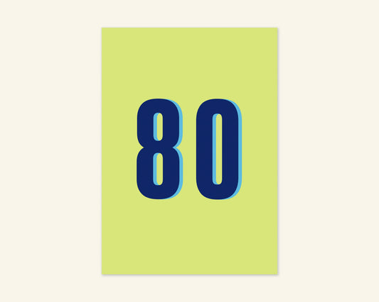 Eighty Birthday Card