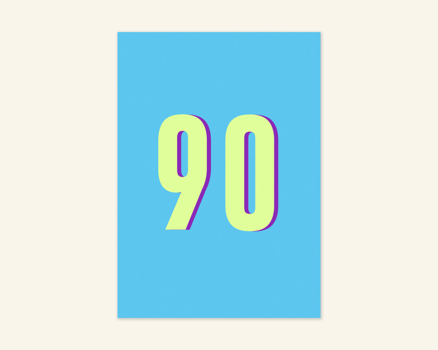 Ninety Birthday Card